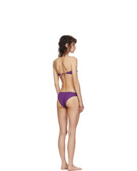 Oseree Purple Lurex Less Ring Bikini