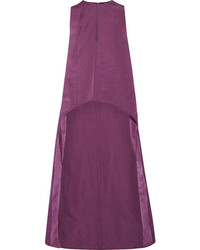Narciso Rodriguez Asymmetric Washed Silk Satin Top Violet