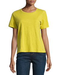 Eileen Fisher Short Sleeve Slubby Organic Jersey Top