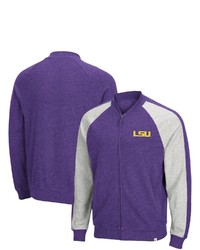 Colosseum Purple Lsu Tigers Do It With Style Raglan Full Zip Jacket At Nordstrom