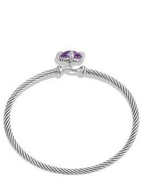 David Yurman Chatelaine Diamond Amethyst Cabled Bracelet