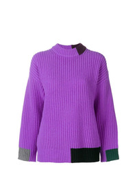Victoria Victoria Beckham Colour Block Fitted Sweater