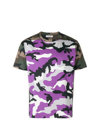 Violet Camouflage Crew-neck T-shirt