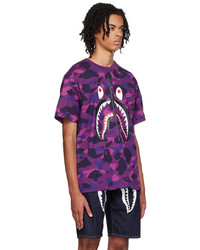 BAPE Purple Camo Shark T Shirt