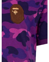 A Bathing Ape Camo Large Ape Head Polo Shirt
