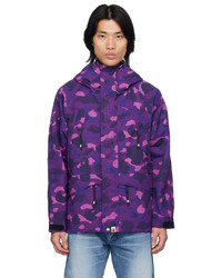 Violet Camouflage Puffer Jacket