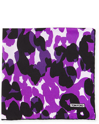 Violet Camouflage Silk Pocket Square