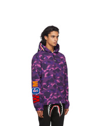 BAPE Purple Camo Shark Jacket