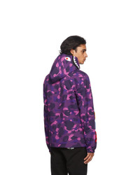 BAPE Purple Camo Shark Jacket
