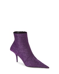 Violet Canvas Ankle Boots