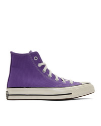 Violet Canvas High Top Sneakers