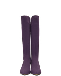 Nanushka Purple Juli Knit Boots