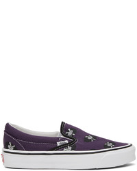 Violet Canvas Slip-on Sneakers