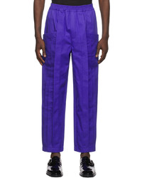 Situationist Blue Pleated Trousers