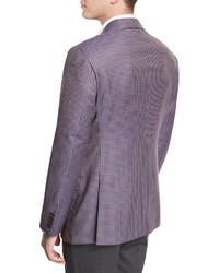 Armani Collezioni G Line Mini Check Sport Jacket Purple