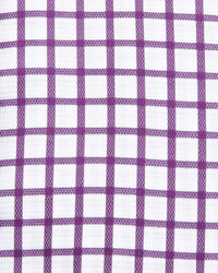 English Laundry Windowpane Check Textured Dress Shirt Purple