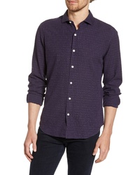 Violet Check Linen Long Sleeve Shirt