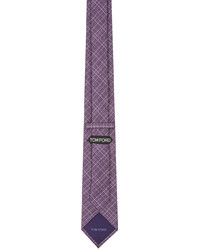 Tom Ford Purple Check Jacquard Classic Tie