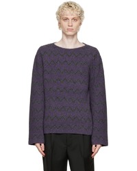 Violet Chevron Crew-neck Sweater