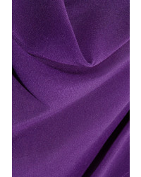 Gareth Pugh Draped Silk Blend Chiffon Gown Purple