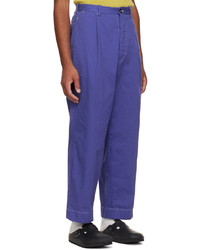 CONNOR MCKNIGHT Blue Pleated Trousers