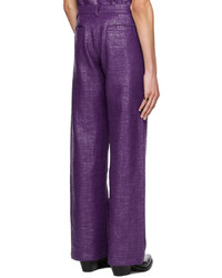 Theophilio Purple Lacquered Trousers