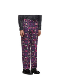 Dries Van Noten Purple Pecan Trousers