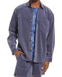 BP. Stretch Corduroy Shirt Jacket In Grey Grisaille At Nordstrom