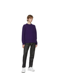 Acne Studios Purple Wool And Cashmere Sweater