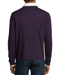 Superfine Cashmere Crewneck Sweater Dark Purple
