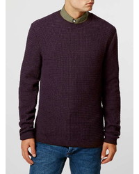 Topman Purple Textured Sweater