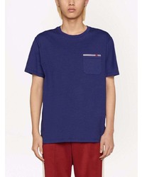 Gucci Embroidered Pocket Cotton T Shirt