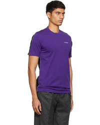 Marni Purple Black Paneled Organic Cotton T Shirt