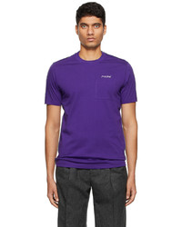 Marni Purple Black Paneled Organic Cotton T Shirt