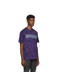 DSQUARED2 Purple Bleached Slouch Fit T Shirt
