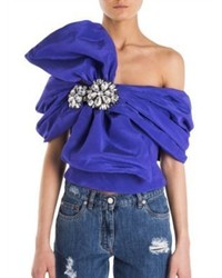 Moschino Cropped One Shoulder Top