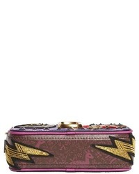 Marc Jacobs Tapestry Snapshot Crossbody Bag Purple