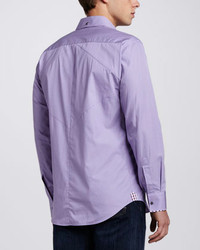 Bogosse Dries Mosaic Sport Shirt Purple