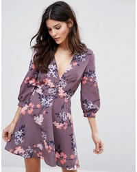 Oh My Love Button Down Tea Dress With Open Back