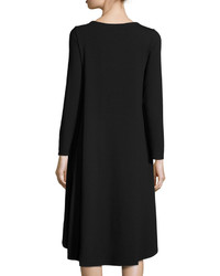 Eileen Fisher High Low Long Sleeve A Line Dress