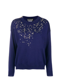 Boutique Moschino Stars And Studs Trimmed Sweater