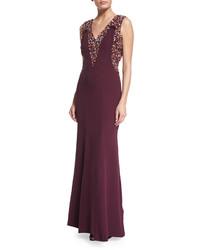 Violet Embellished Evening Dress