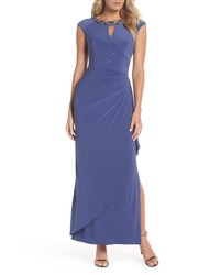 Alex Evenings Embellished Cap Sleeve Gown