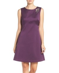 Violet Embellished Fit and Flare Dress