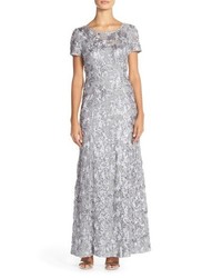 Alex Evenings Petite Embellished Lace Gown