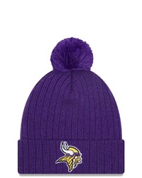 Violet Embroidered Beanie