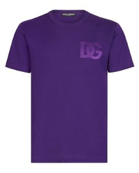 Dolce & Gabbana Dg Embroidered Logo Cotton T Shirt