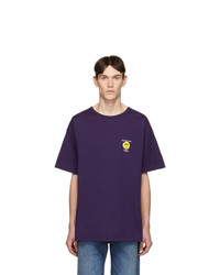 Vier Purple Facetasm Edition Smiley Patch T Shirt