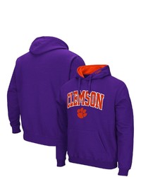 Colosseum Purple Clemson Tigers Arch Logo 30 Pullover Hoodie