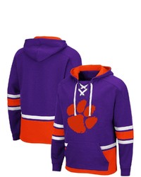 Colosseum Purple Clemson Tigers Lace Up 30 Pullover Hoodie